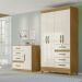 Guarda Roupa Solteiro 4 Portas 8700 Freijo Off White Moval