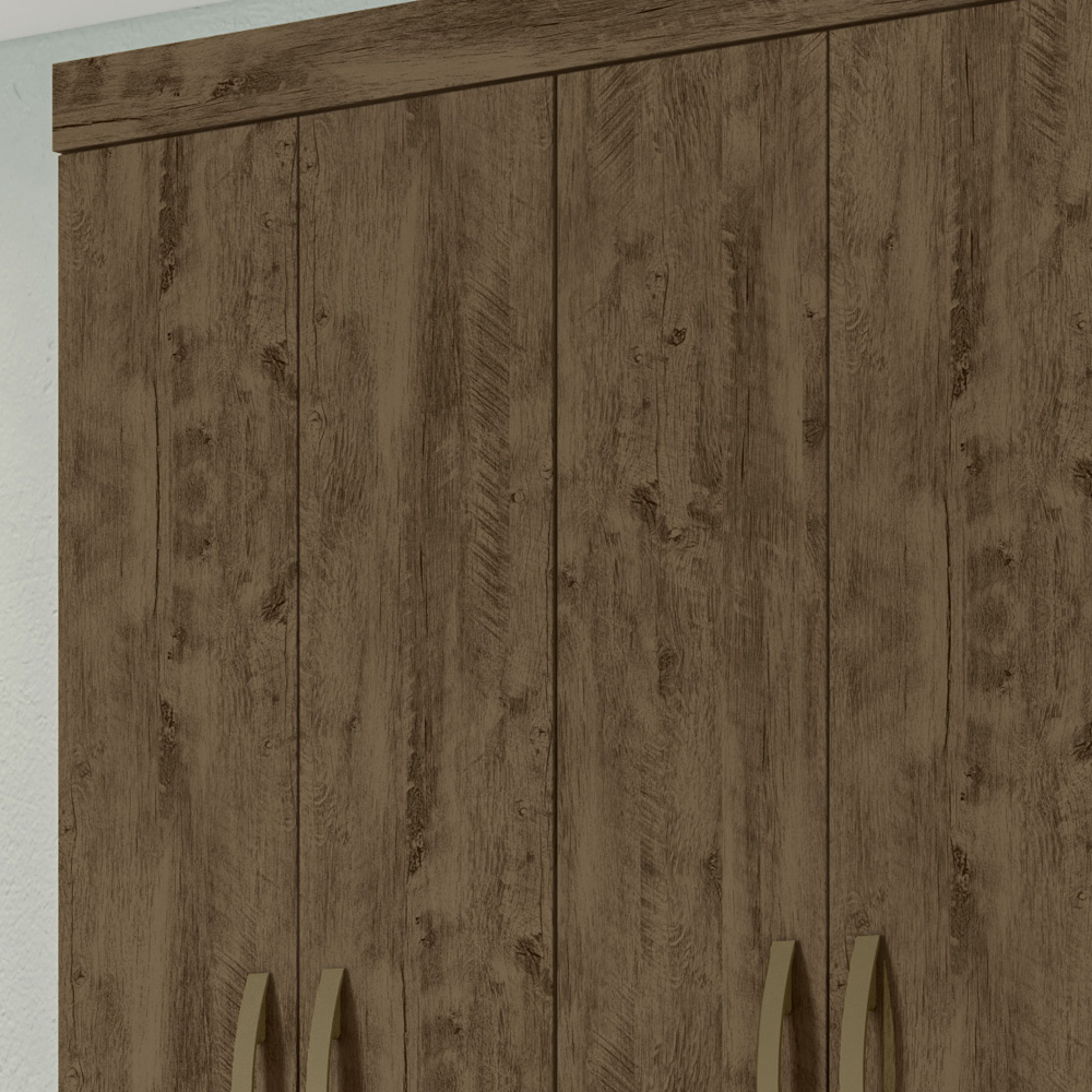 Guarda Roupa Solteiro 4 Portas 8703 Castanho Wood Moval