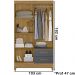 Guarda Roupa Solteiro 4 Portas 9520 Freijo Cinza Moval