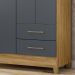 Guarda Roupa Solteiro 4 Portas 9520 Freijo Cinza Moval