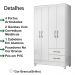 Guarda Roupa Solteiro 4 Portas 9524 Branco Moval