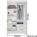 Guarda Roupa Solteiro 4 Portas 9524 Branco Moval