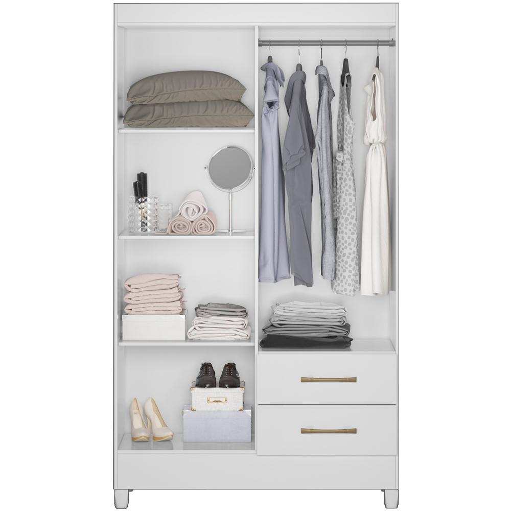 Guarda Roupa Solteiro 4 Portas 9524 Branco Moval