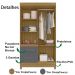 Guarda Roupa Solteiro 4 Portas Com Espelho 8520 Freijo Cinza Moval