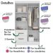 Guarda Roupa Solteiro 4 Portas Com Espelho 8524 Branco Flex Moval