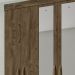 Guarda Roupa Solteiro 4 Portas Com Espelho 8703 Castanho Wood Moval