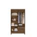 Guarda Roupa Solteiro 4 portas 2 gavetas Chile - Castanho Wood