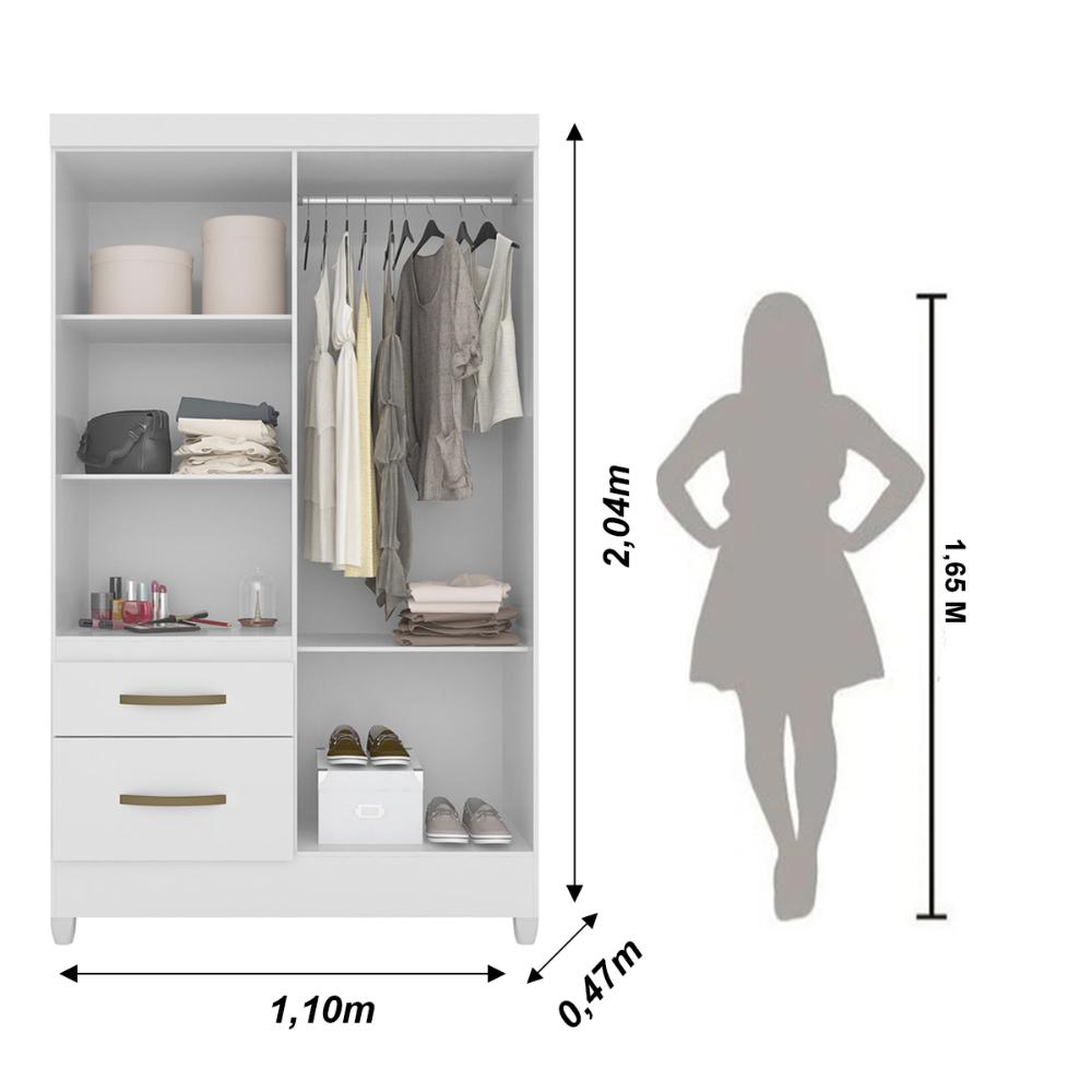 Guarda Roupa Solteiro 4 portas com espelho 2 gavetas Madri - Branco / Rosa / Azul / Lilas Flex