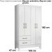 Guarda Roupa Solteiro Chile 4P 103 cm Branco Moval