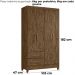 Guarda Roupa Solteiro Chile 4P 103 cm Castanho Wood Moval