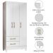 Guarda Roupa Solteiro Lima 3 Portas 182x82 cm Branco Flex Moval