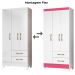 Guarda Roupa Solteiro Lima 3 Portas 182x82 cm Branco Flex Moval
