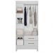 Guarda Roupa Solteiro Lima 3 Portas 182x82 cm Branco Flex Moval