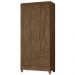 Guarda Roupa Solteiro Lima 3 Portas 182x82 cm Castanho Wood Moval