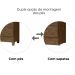 Guarda Roupa Solteiro Lima 3 Portas 182x82 cm Castanho Wood Moval