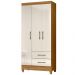Guarda Roupa Solteiro Lima 3 Portas 182x82 cm Freijo Off White Moval