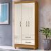 Guarda Roupa Solteiro Lima 3 Portas 182x82 cm Freijo Off White Moval
