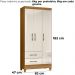 Guarda Roupa Solteiro Lima 3 Portas 182x82 cm Freijo Off White Moval