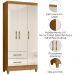 Guarda Roupa Solteiro Lima 3 Portas 182x82 cm Freijo Off White Moval