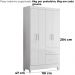 Guarda Roupa Solteiro Madri 4P 110 cm Branco Flex Moval