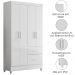 Guarda Roupa Solteiro Madri 4P 110 cm Branco Flex Moval