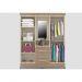 Guarda Roupa de Casal Capri 04 Portas e 03 Gavetas Castanho Wood - Moval