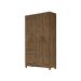 Jogo Gaveteiro e Roupeiro Taiti Castanho Wood