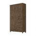 Jogo Gaveteiro e Roupeiro Tulum Castanho Wood