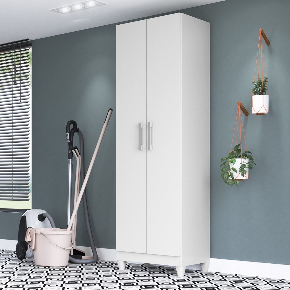 Kit 2 Armários Organizadores Multiuso Íris 2 Portas Branco - Moval