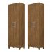 Kit 2 Armários Organizadores Multiuso Íris 2 Portas Castanho Wood - Moval
