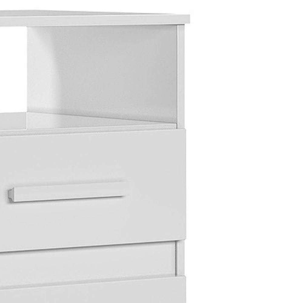 Kit 2 Mesas de Cabeceira Apolo 2 Gavetas 46 cm Branco Flex Moval