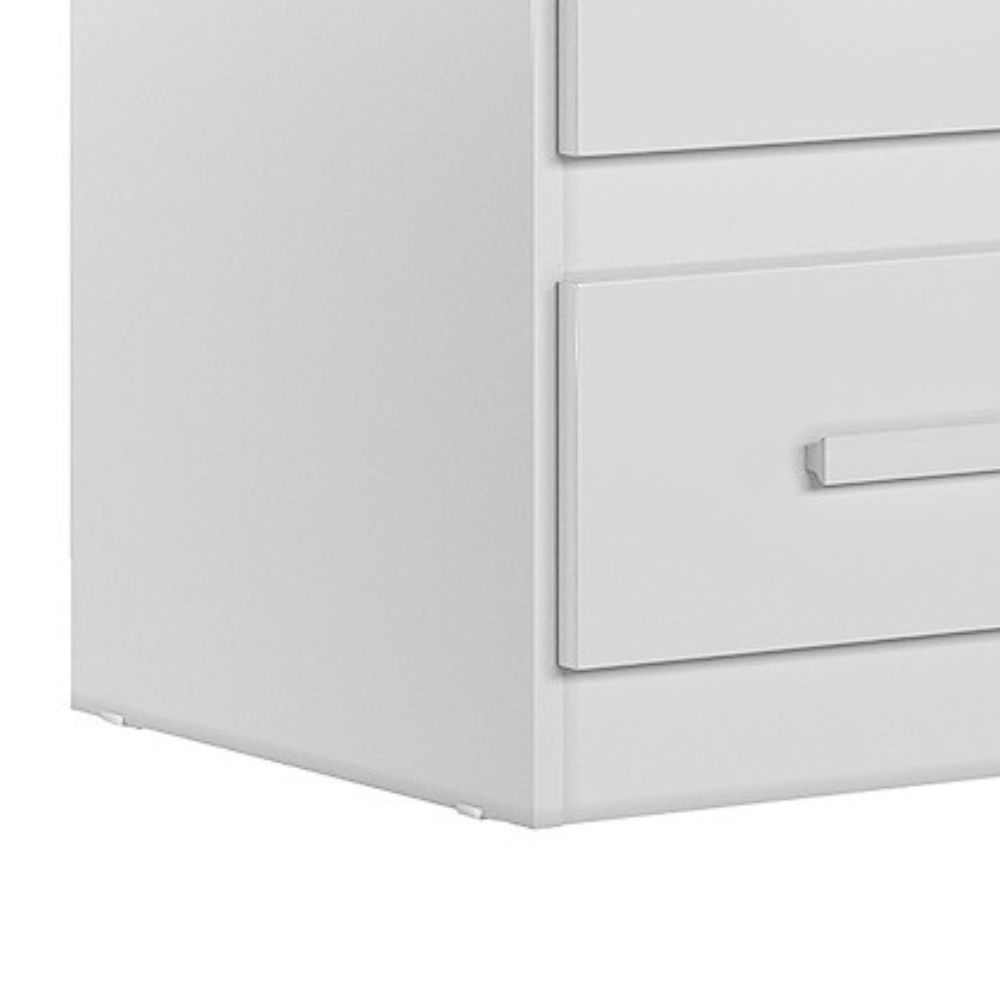 Kit 2 Mesas de Cabeceira Apolo 2 Gavetas 46 cm Branco Flex Moval