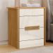 Kit 2 Mesas de Cabeceira Dhara 2 Gavetas 51 cm Freijo Off White Moval