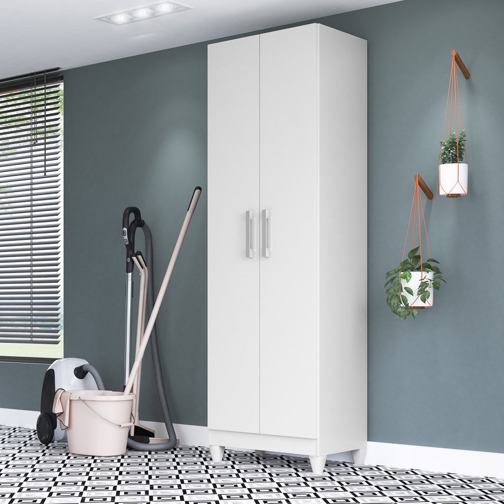 Kit 3 Armários Organizadores Multiuso Íris 2 Portas Branco - Moval
