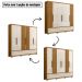 Guarda Roupa Casal Amazonas 6 Portas Freijó Off White Moval