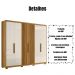 Guarda Roupa Casal Araguaia 6 Portas Freijó Off White Moval
