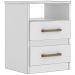 Mesa De Cabeceira 2 Gavetas 7090 Branco Flex Moval