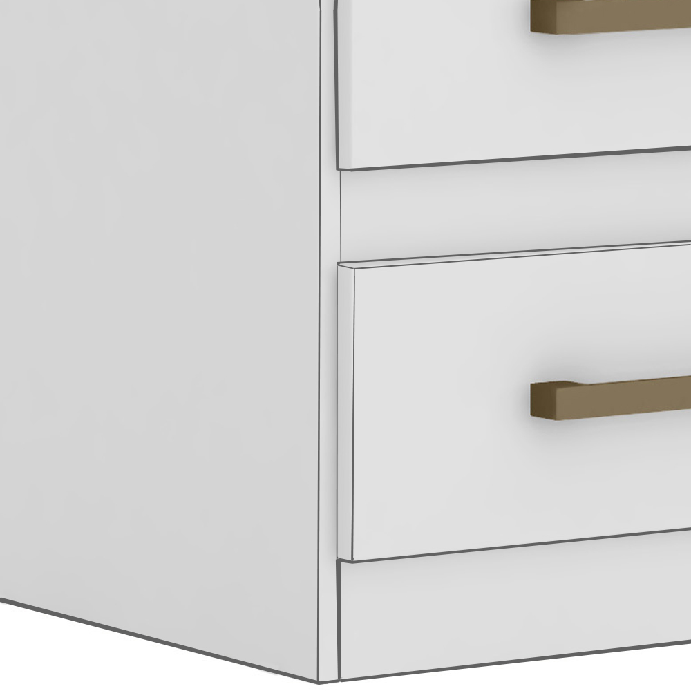 Mesa De Cabeceira 2 Gavetas 7090 Branco Flex Moval