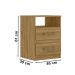 Mesa De Cabeceira 2 Gavetas 7090 Freijo Moval