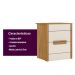 Mesa de Cabeceira 2 gavetas Freijo / Off White Dhara - Moval