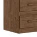 Mesa de Cabeceira Apolo 2 Gavetas 46 cm Castanho Wood Flex Moval