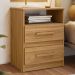 Mesa de Cabeceira Apolo 2 Gavetas 46 cm Freijo Moval