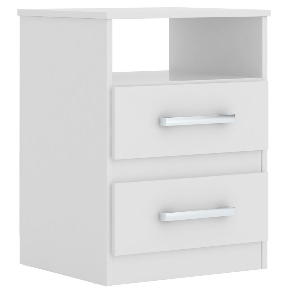 Mesa de Cabeceira Apolo Flex Branco com Rosa - Azul -  Lilás - Moval