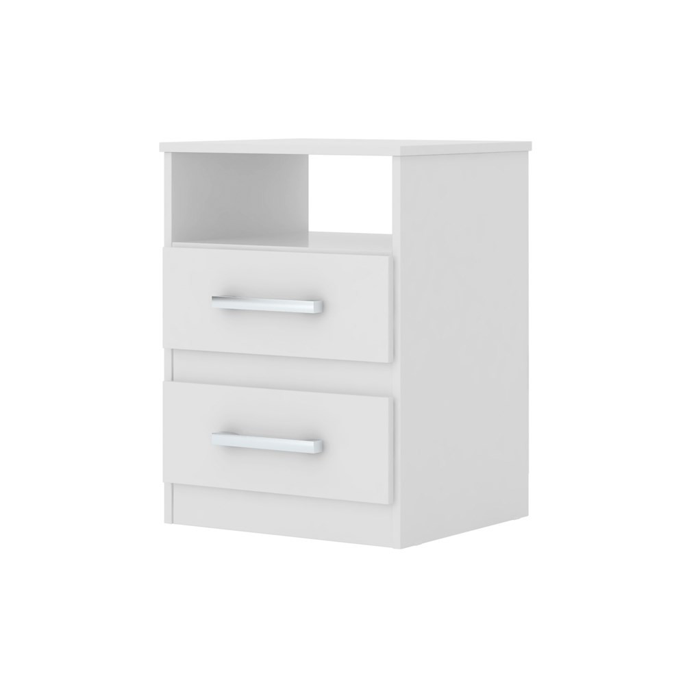 Mesa de Cabeceira Apolo Flex Branco com Rosa - Azul -  Lilás - Moval