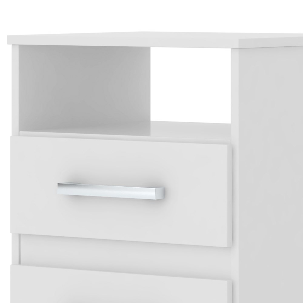 Mesa de Cabeceira Apolo Flex Branco com Rosa - Azul -  Lilás - Moval