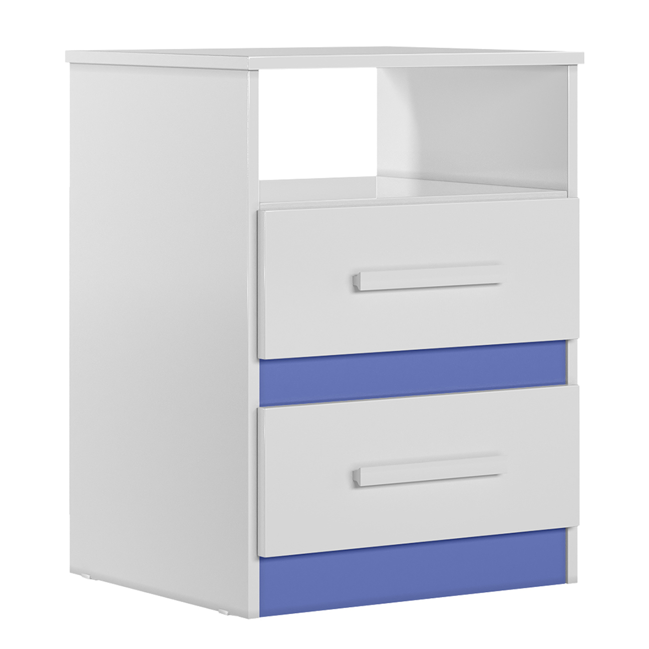 Mesa de Cabeceira Apolo Flex Branco com Rosa - Azul -  Lilás - Moval