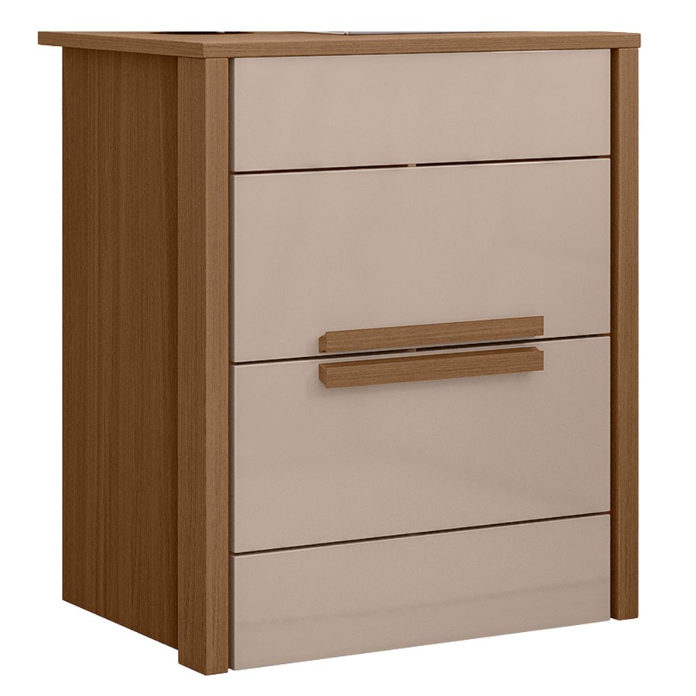 Mesa de Cabeceira Dhara 2 Gavetas 51 cm Carvalho Fendi Moval