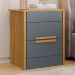 Mesa de Cabeceira Dhara 2 Gavetas 51 cm Freijo Cinza Moval