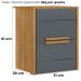 Mesa de Cabeceira Dhara 2 Gavetas 51 cm Freijo Cinza Moval