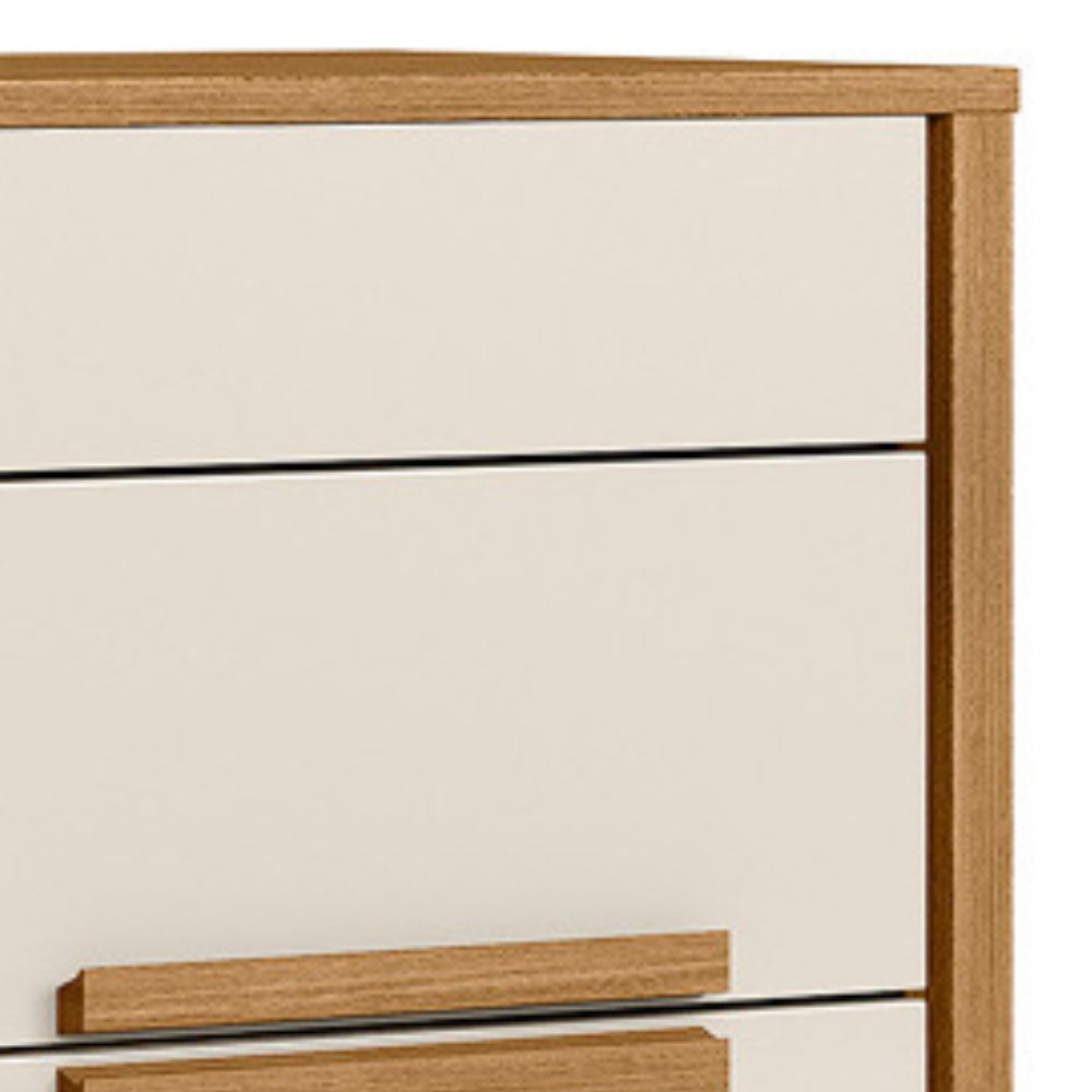 Mesa de Cabeceira Dhara 2 Gavetas 51 cm Freijo Off White Moval